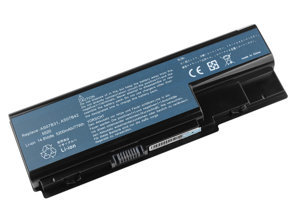 5200mAh 6-Cellen Emachines AS07B51 Accu Batterij