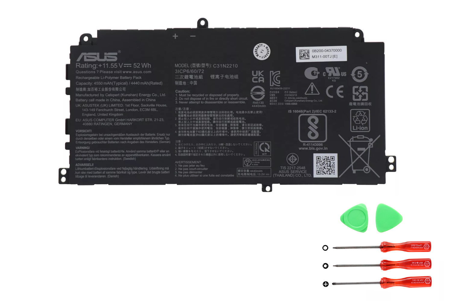 Origineel Accu Batterij Asus 0B200-04370000 52Wh