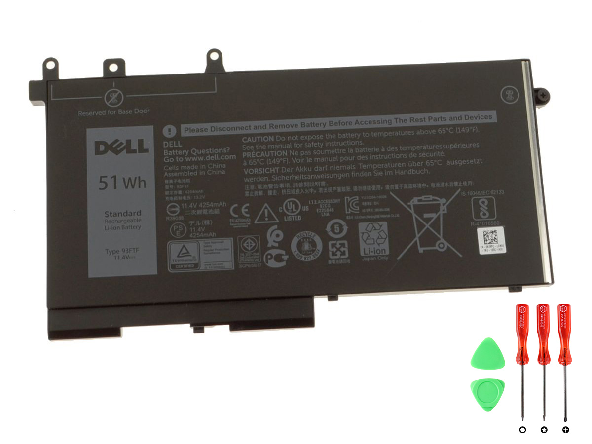 11.4V 4254mAh/51Wh/3-Cellen Dell Latitude 12 5280 P27S001 Accu Batterij