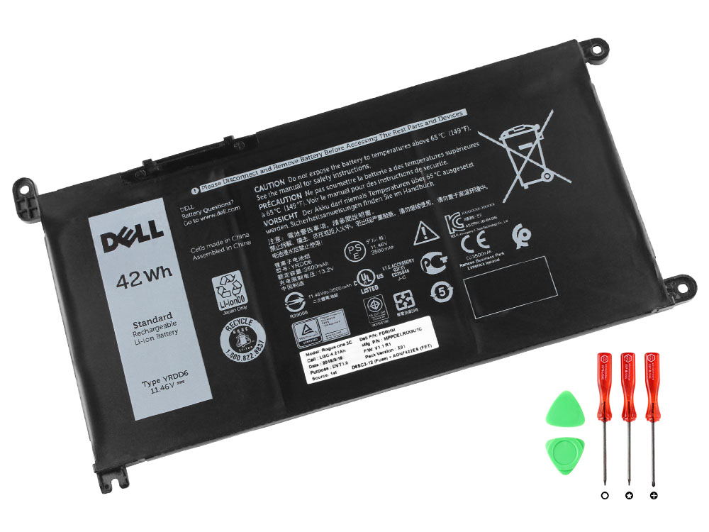 3500mAh Dell Inspiron 14 5485 2-in-1 P93G P93G002 Accu Batterij
