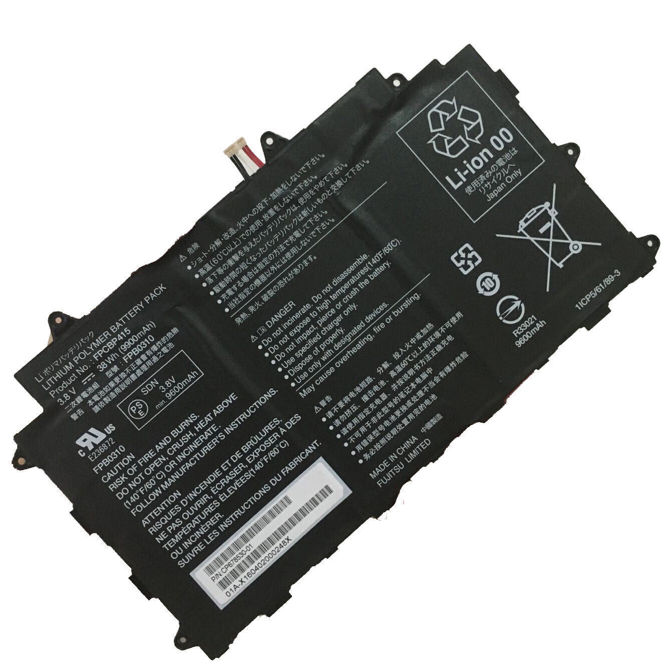 Fujitsu CP678530-01 CP650624-01 Accu Batterij 9900mAh 38Wh