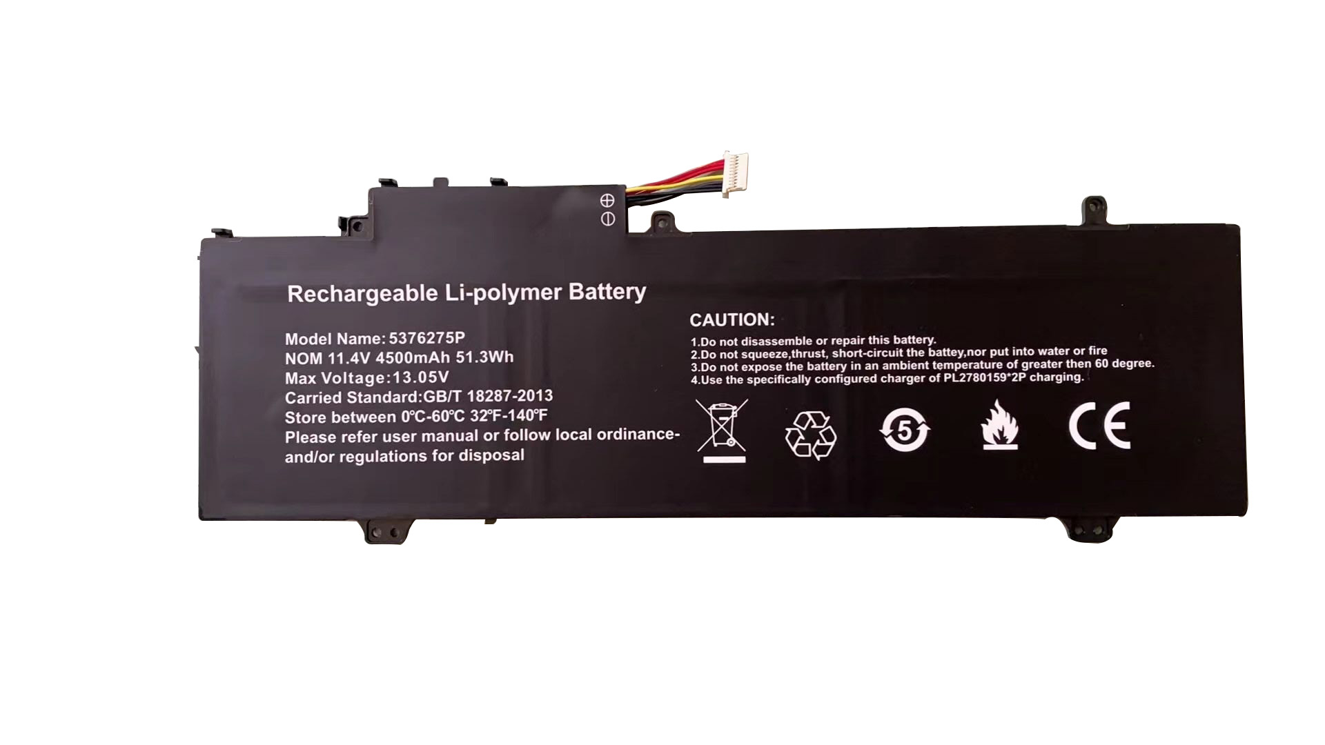 Gateway 5375275P 5376275P Accu Batterij 4500mAh 51.3Wh