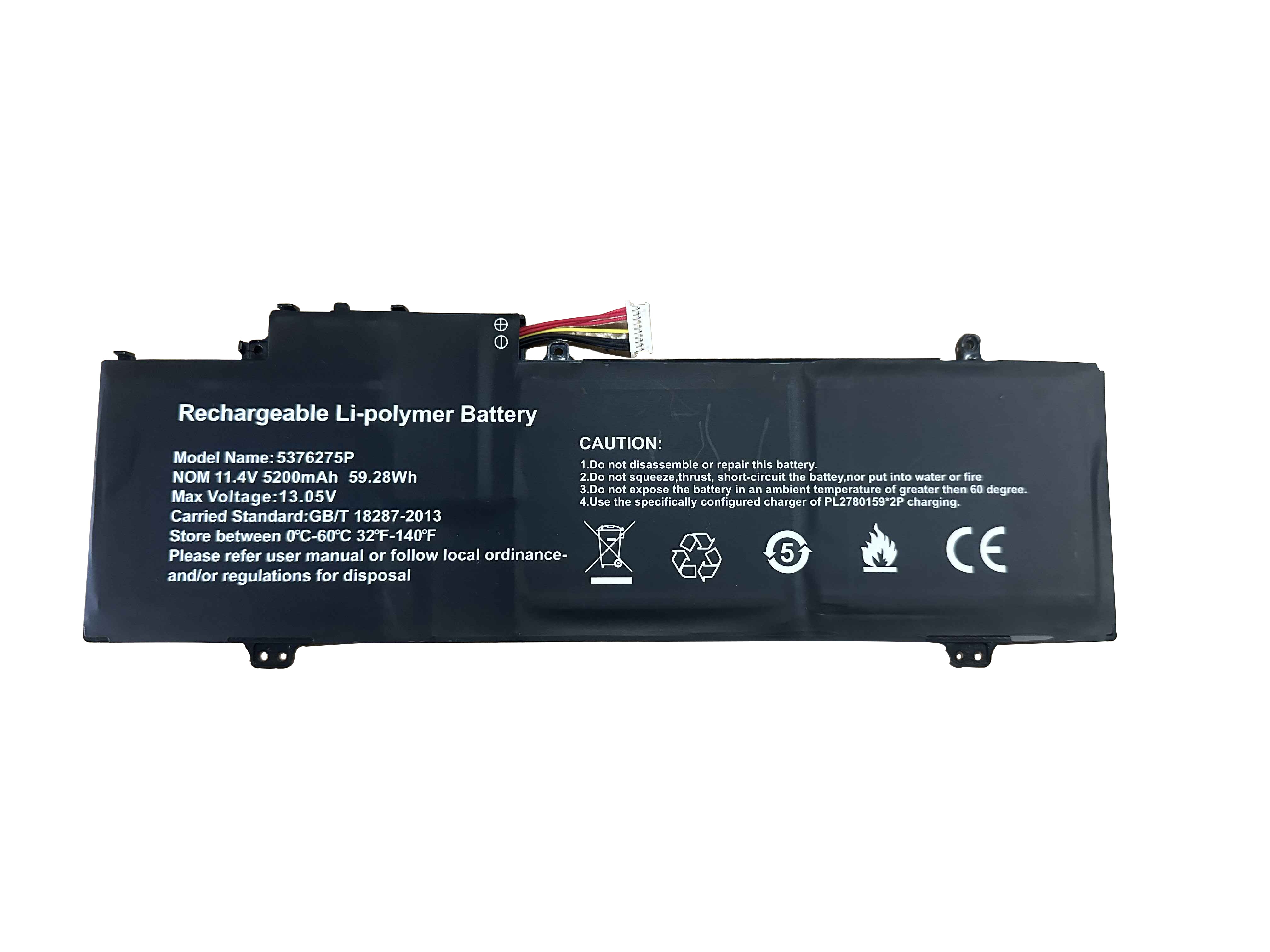 Gateway 5375275P 5376275P Accu Batterij 5200mAh 59.28Wh