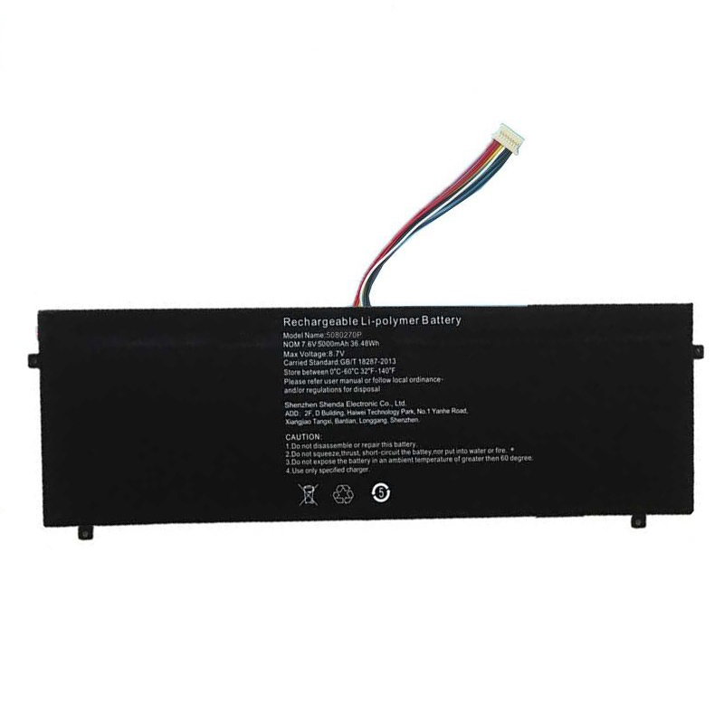 Nieuw Accu Jumper 5080270P Jumper HW-3487265 5000mAh 38Wh 2-Cellen