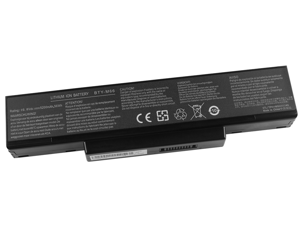 5200mAh 6 Cellen Medion Akoya X7811 MD 97532 MD97532 Accu Batterij