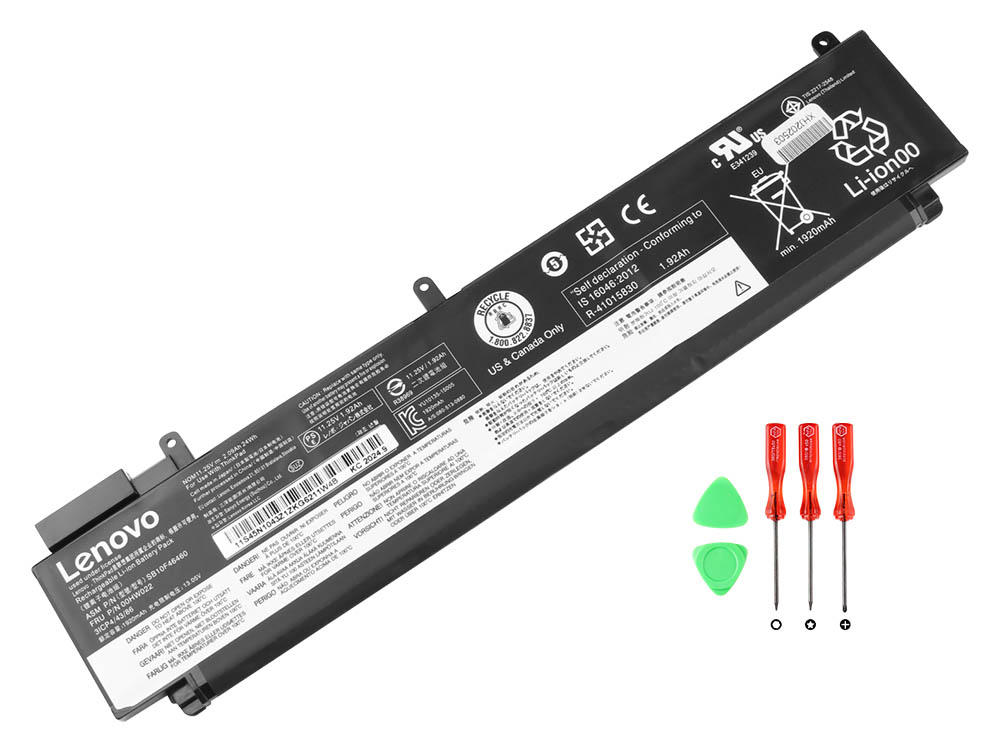 1920mAh 24Wh 3-Cellen Lenovo ThinkPad T460s 20F9A032CD Accu Batterij