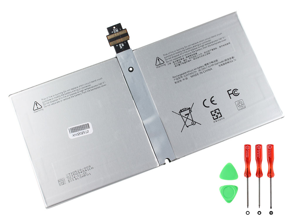 Originele Microsoft DYNR01 G3HTA026H G3HTA027H Accu 5087mAh 38.2Wh 2-Cellen