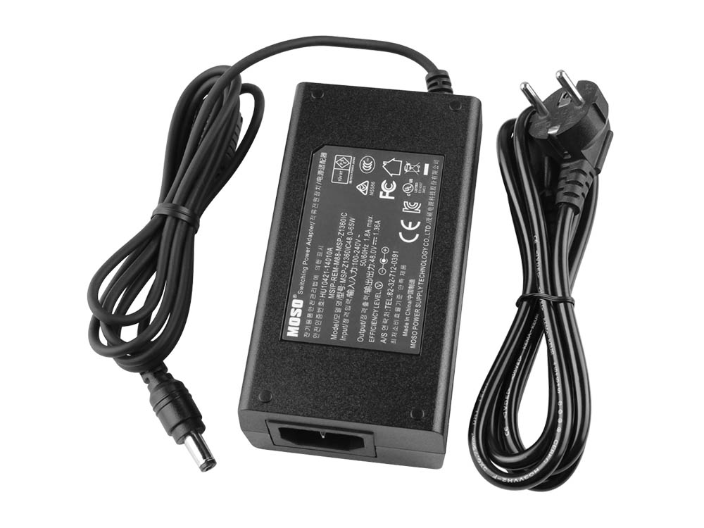 65W Hikvision DS-7604NI-E1/4P 4CH PoE NVR Adapter Voeding Oplader + Koord