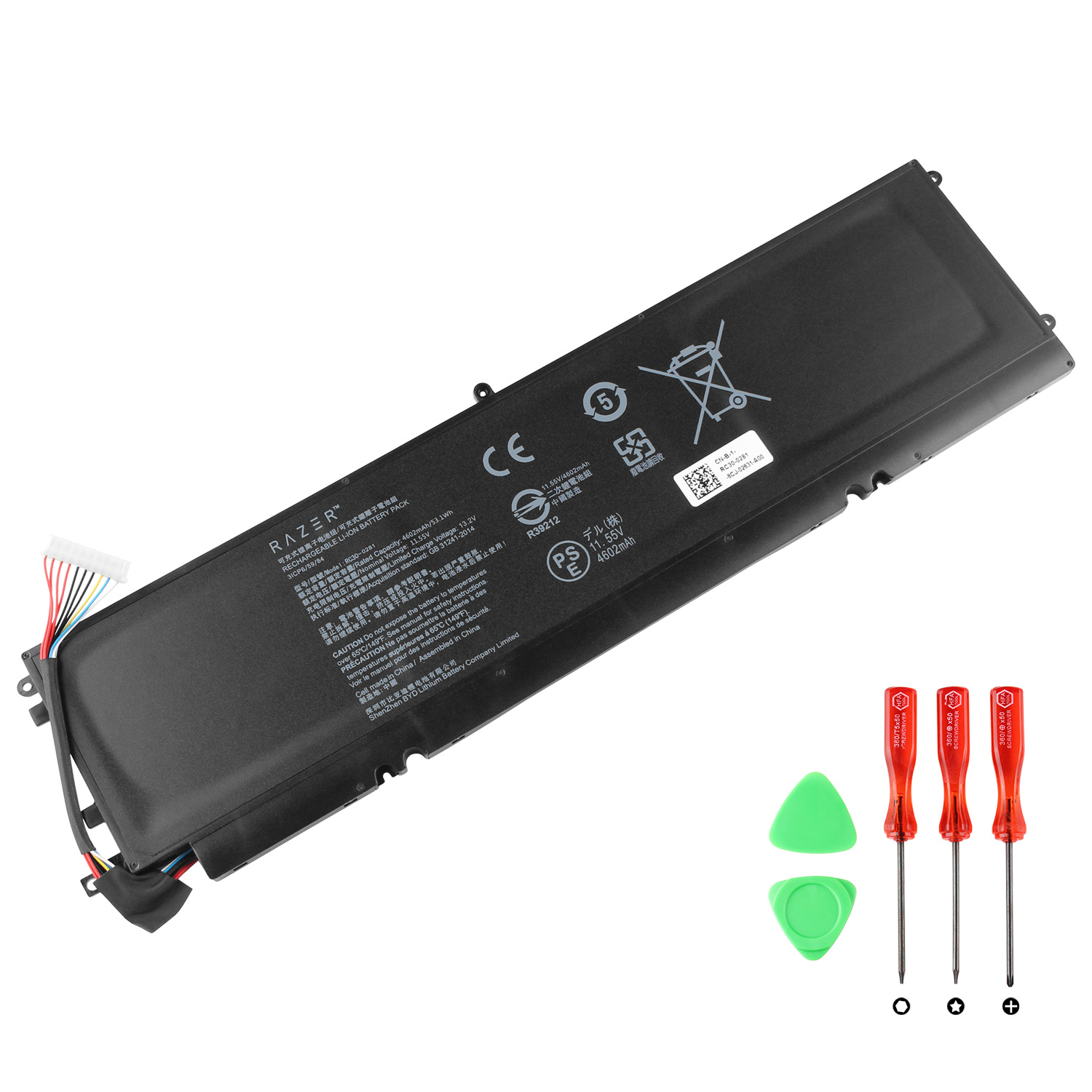 4602mAh 53.1Wh 3 Cellen Razer 3ICP6/59/84 Accu Batterij