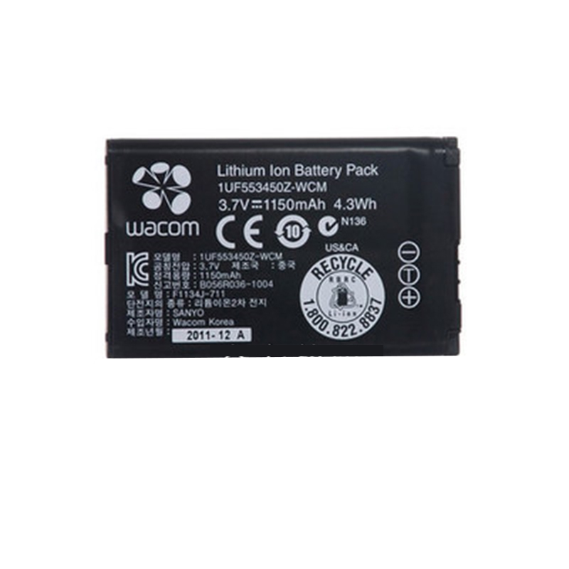 Originele Wacom 1UF553450Z-WCM Wacom ACK-40403 Accu 1150mAh 4.3Wh 1-Cellen