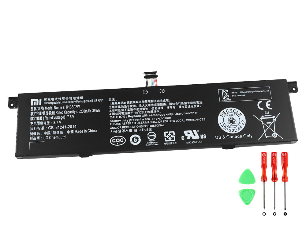 Originele 5230mAh 39Wh Xiaomi 161201-AI Accu Batterij